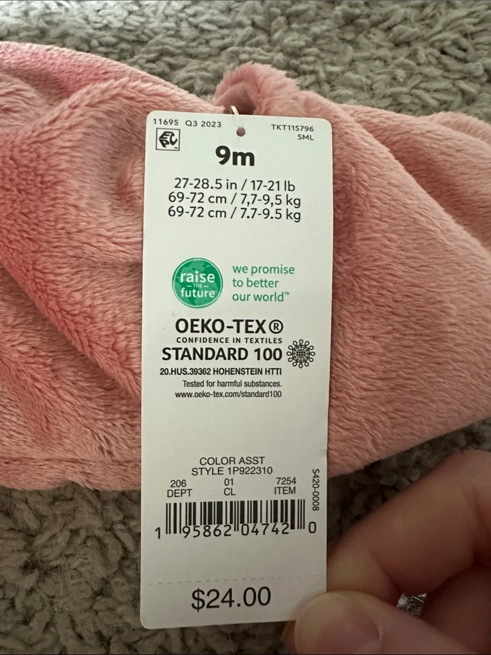 Infant girl winter suit